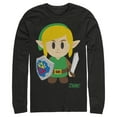 thumbnail image 1 of Men's Nintendo Legend of Zelda Link's Awakening Avatar  Long Sleeve Shirt Black X Large, 1 of 3
