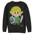 thumbnail image 1 of Men's Nintendo Legend of Zelda Link's Awakening Avatar  Sweatshirt Black Large, 1 of 3