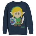 thumbnail image 1 of Men's Nintendo Legend of Zelda Link's Awakening Avatar  Sweatshirt Navy Blue X Large, 1 of 3