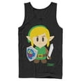 thumbnail image 1 of Men's Nintendo Legend of Zelda Link's Awakening Avatar Tank Top Black Large, 1 of 4