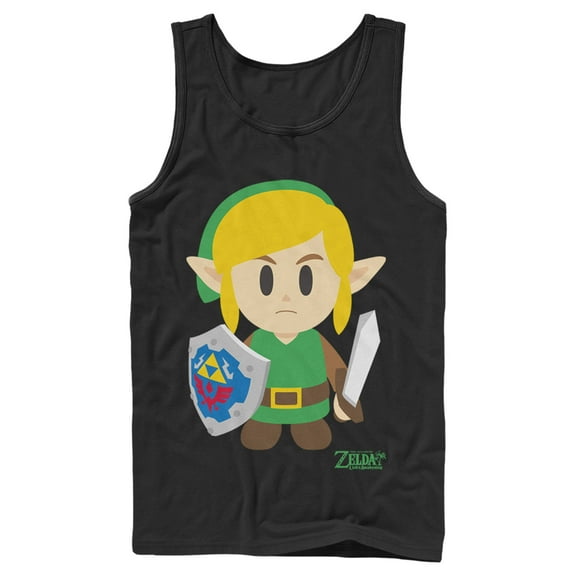 Men's Nintendo Legend of Zelda Link's Awakening Avatar Tank Top Black Large