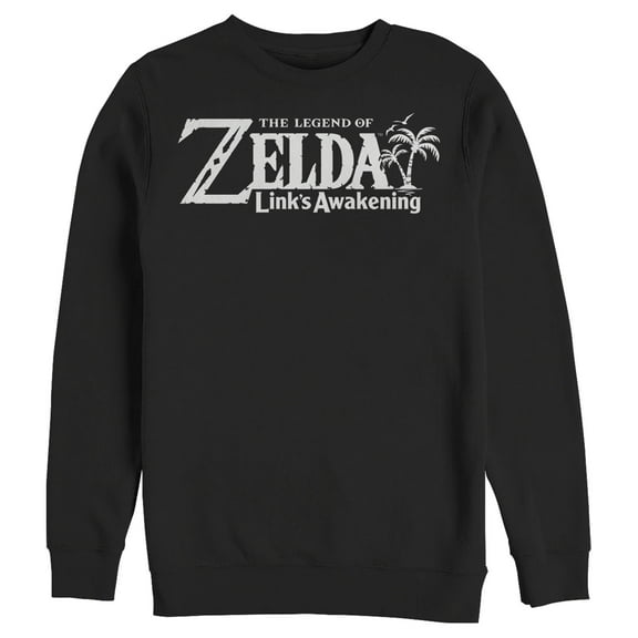 Men's Nintendo Legend of Zelda Link's Awakening Classic Logo Sweatshirt Black Medium