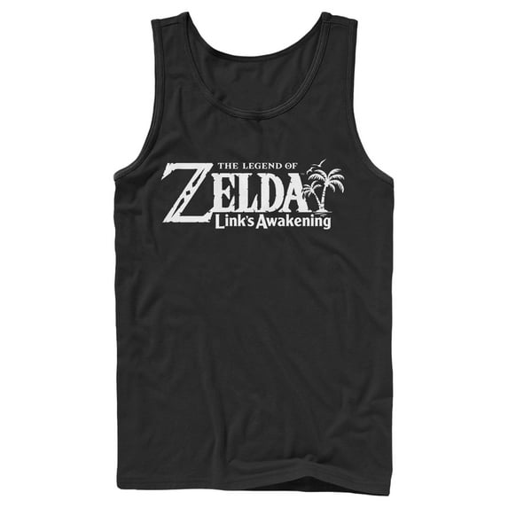 Men's Nintendo Legend of Zelda Link's Awakening Classic Logo Tank Top Black Medium