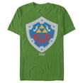thumbnail image 1 of Men's Nintendo Legend of Zelda Link's Awakening Hylian Shield  Graphic Tee Kelly Green Large, 1 of 4