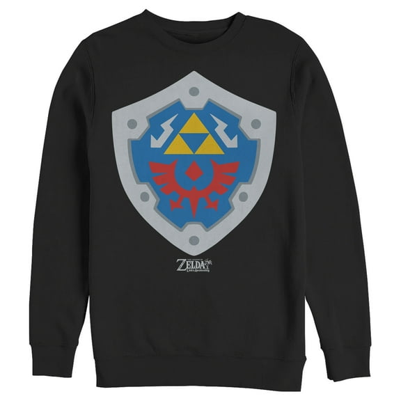 Men's Nintendo Legend of Zelda Link's Awakening Hylian Shield Sweatshirt Black X Large
