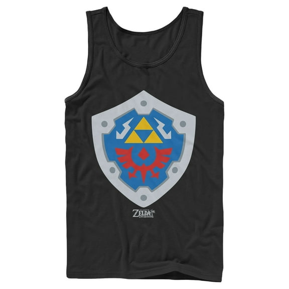 Men's Nintendo Legend of Zelda Link's Awakening Hylian Shield Tank Top Black Large