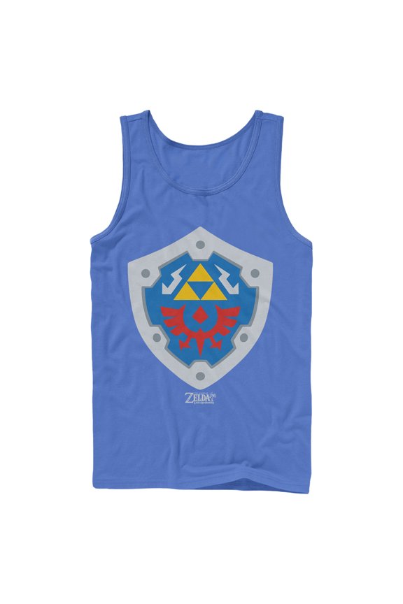 Men's Nintendo Legend of Zelda Link's Awakening Hylian Shield  Tank Top Royal Blue Small