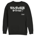 thumbnail image 1 of Men's Nintendo Legend of Zelda Link's Awakening Kanji Character Logo Sweatshirt Black 2X Large, 1 of 3