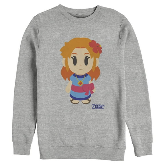 Men's Nintendo Legend of Zelda Link's Awakening Marin Avatar  Sweatshirt Athletic Heather 2X Large