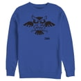 thumbnail image 1 of Men's Nintendo Legend of Zelda Link's Awakening Owl Hieroglyphic Sweatshirt Royal Blue 3X Large, 1 of 3