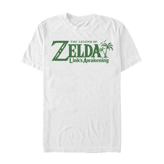 Men's Nintendo Legend of Zelda Link's Awakening Palm Logo Graphic Tee White Large