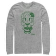 thumbnail image 1 of Men's Nintendo Legend of Zelda Link's Awakening Sleek Marin Avatar  Long Sleeve Shirt Athletic Heather Small, 1 of 3