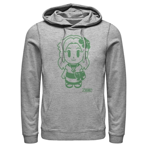 Men's Nintendo Legend of Zelda Link's Awakening Sleek Marin Avatar  Pull Over Hoodie Athletic Heather 2X Large