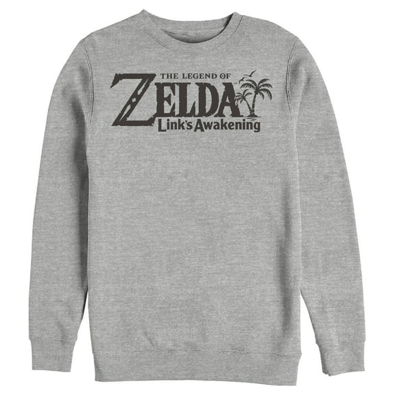 Men's Nintendo Legend of Zelda Link's Awakening Switch Logo  Sweatshirt Athletic Heather Small