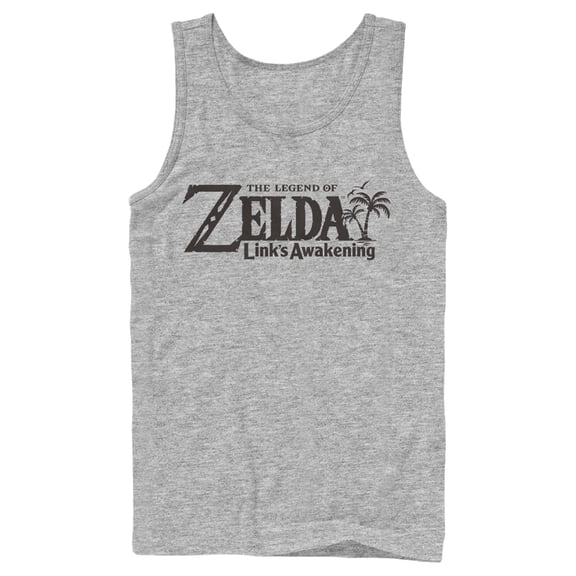 Men's Nintendo Legend of Zelda Link's Awakening Switch Logo Tank Top Athletic Heather 2X Large