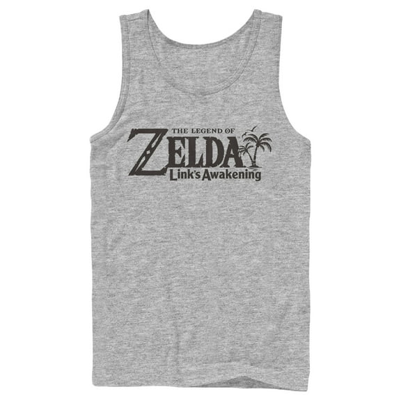 Men's Nintendo Legend of Zelda Link's Awakening Switch Logo Tank Top Athletic Heather Small