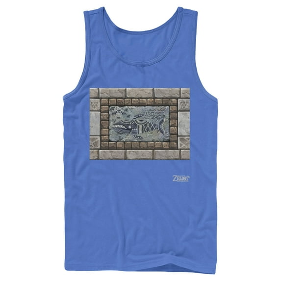 Men's Nintendo Legend of Zelda Link's Awakening Whale Stone Tablet Tank Top Royal Blue Large
