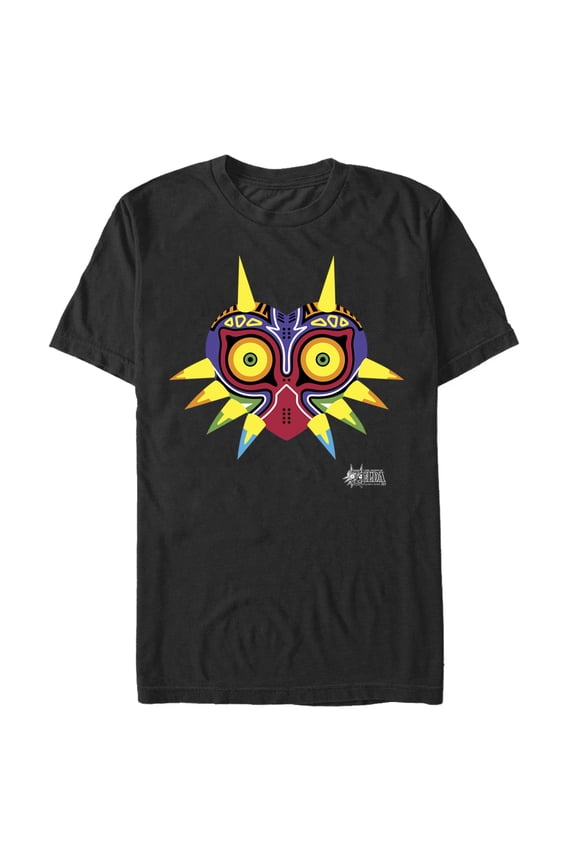 Men's Nintendo Legend of Zelda Majora's Mask Design  Graphic Tee Black Large