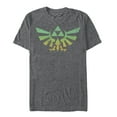 thumbnail image 1 of Men's Nintendo Legend of Zelda Natural Triforce Graphic Tee Charcoal Heather Small, 1 of 4