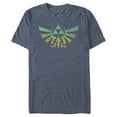 thumbnail image 1 of Men's Nintendo Legend of Zelda Natural Triforce Graphic Tee Navy Blue Heather X Large, 1 of 3