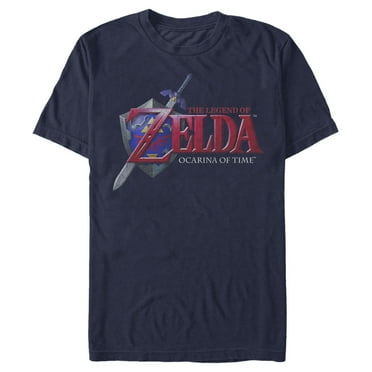 Men's Nintendo Legend of Zelda Ocarina of Time  Graphic Tee Navy Blue 3X Large