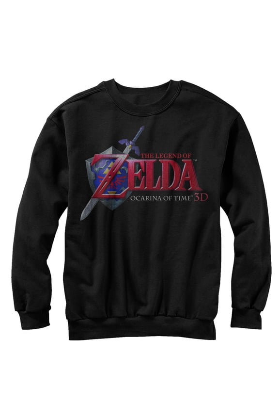 Men's Nintendo Legend of Zelda Ocarina of Time  Sweatshirt Black 2X Large