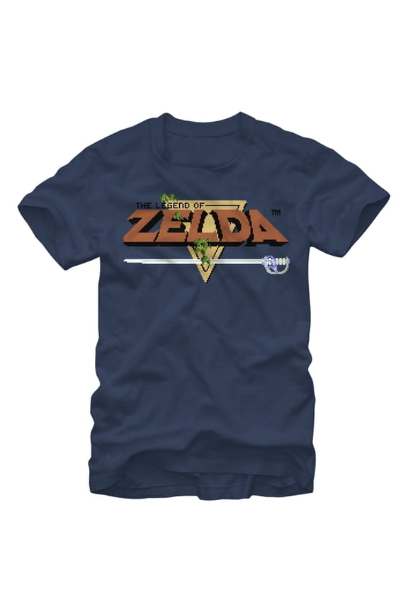 Men's Nintendo Legend of Zelda Original Title Graphic Tee Navy Blue 3X Large