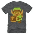 thumbnail image 1 of Men's Nintendo Legend of Zelda Pixel Link Graphic Tee Charcoal Heather 3X Large, 1 of 4