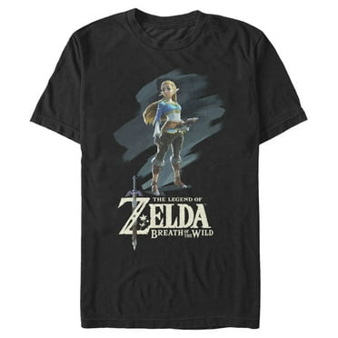 Men's Nintendo Legend of Zelda Princess Oil Paint  Graphic Tee Black X Large