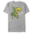 thumbnail image 1 of Men's Nintendo Legend of Zelda Spirit Tracks Link Graphic Tee Athletic Heather Small, 1 of 4