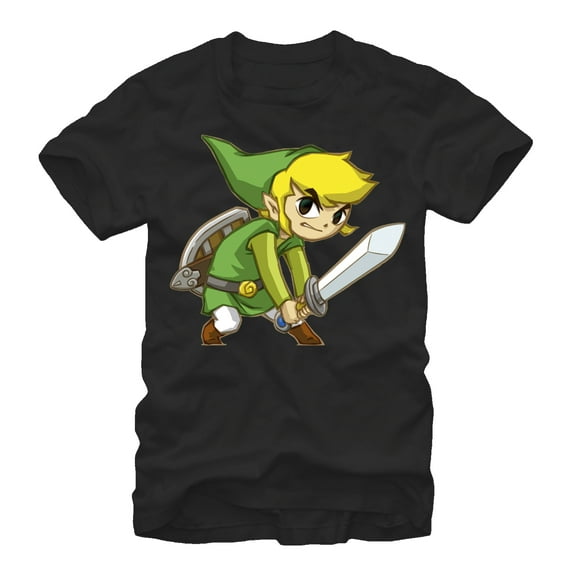 Men's Nintendo Legend of Zelda Spirit Tracks Link  Graphic Tee Black Medium
