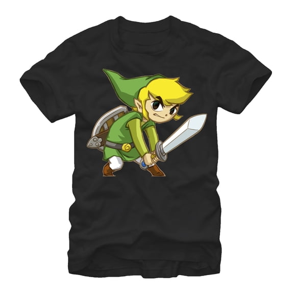 Men's Nintendo Legend of Zelda Spirit Tracks Link Graphic Tee Black Small