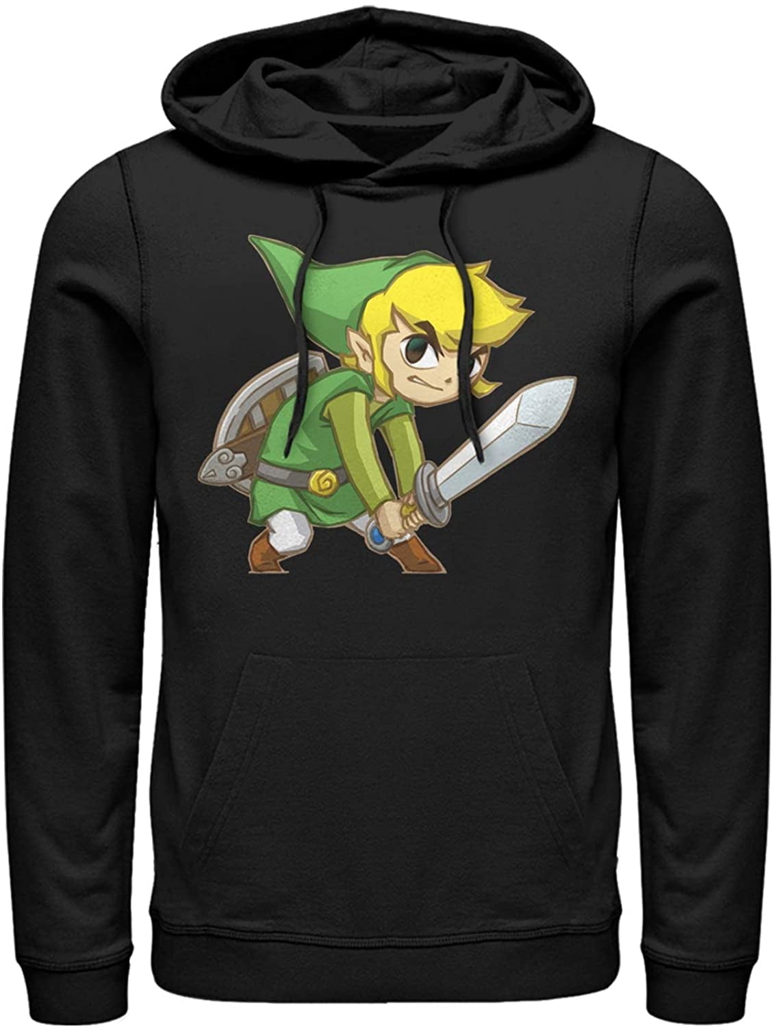 Boy s Nintendo Legend of Zelda Spirit Tracks Link Pull Over Hoodie Black Medium Walmart