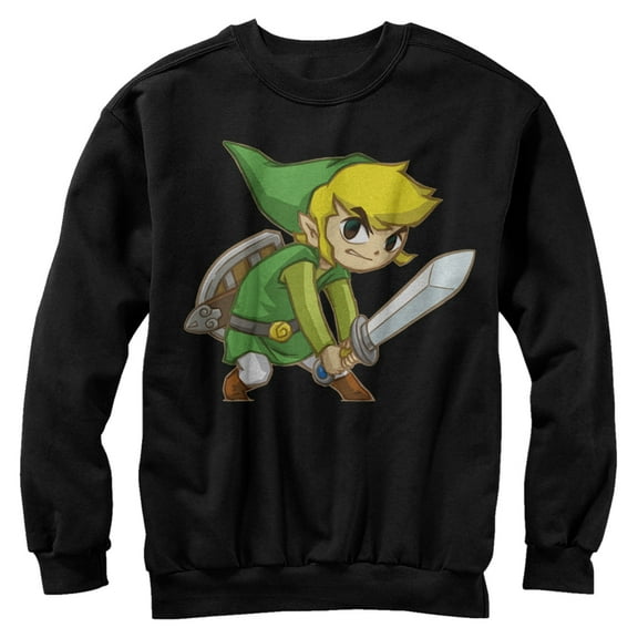 Men's Nintendo Legend of Zelda Spirit Tracks Link  Sweatshirt Black Small