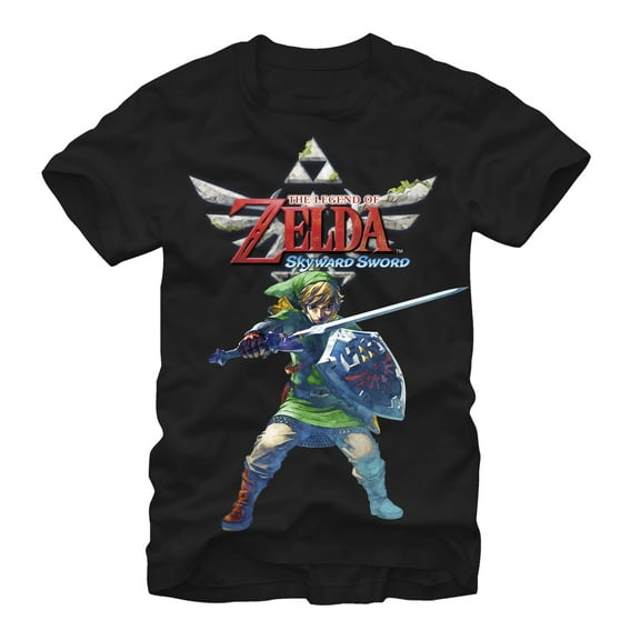 Men's Nintendo Legend of Zelda Swordsman  Graphic Tee Black Large