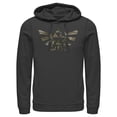 thumbnail image 1 of Men's Nintendo Legend of Zelda Triforce Camouflage Print Pull Over Hoodie Black Large, 1 of 3