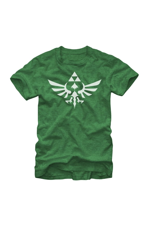 Men's Nintendo Legend of Zelda Triforce Graphic Tee Kelly Heather Medium