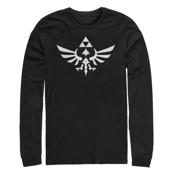 Men's Nintendo Legend of Zelda Triforce Long Sleeve Shirt Black Large