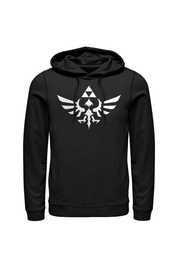 Men's Nintendo Legend of Zelda Triforce  Pull Over Hoodie Black 2X Large