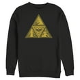 thumbnail image 1 of Men's Nintendo Legend of Zelda Triforce Silhouette Sweatshirt Black 2X Large, 1 of 3