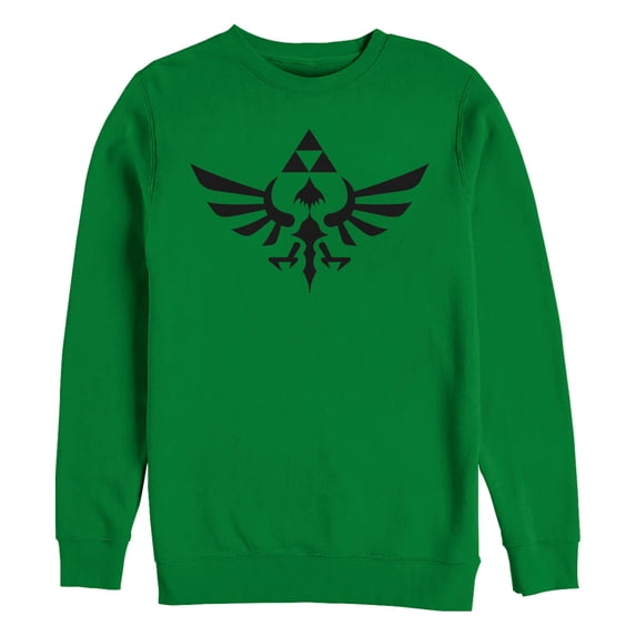 Men's Nintendo Legend of Zelda Triforce Sweatshirt Kelly Green Small