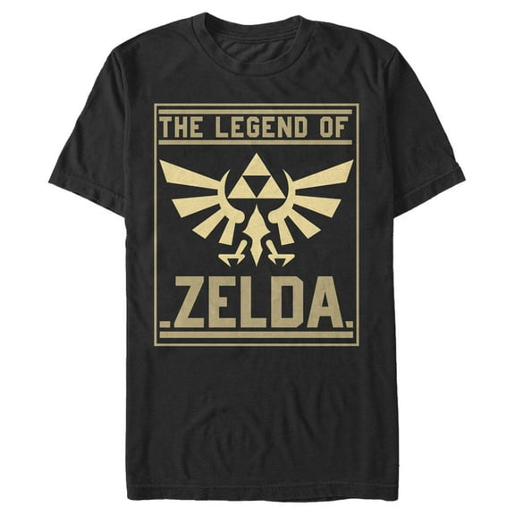 Men's Nintendo Legend of Zeldaen Crest Box  Graphic Tee Black X Large