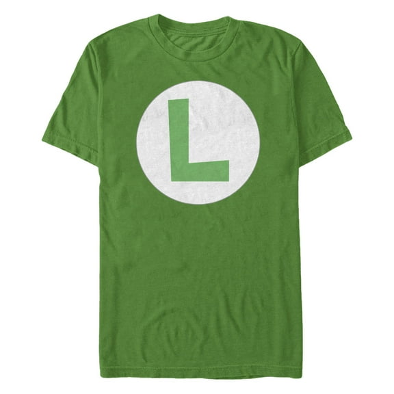 Men's Nintendo Luigi Circle Icon  Graphic T-Shirt
