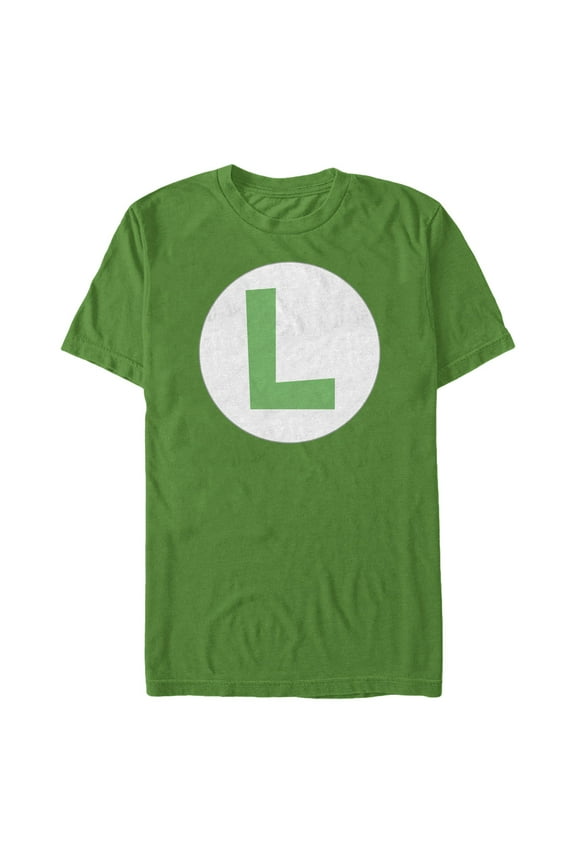 Men's Nintendo Luigi Circle Icon  Graphic T-Shirt