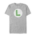 thumbnail image 1 of Men's Nintendo Luigi Circle Icon  Graphic Tee Athletic Heather X Large, 1 of 4