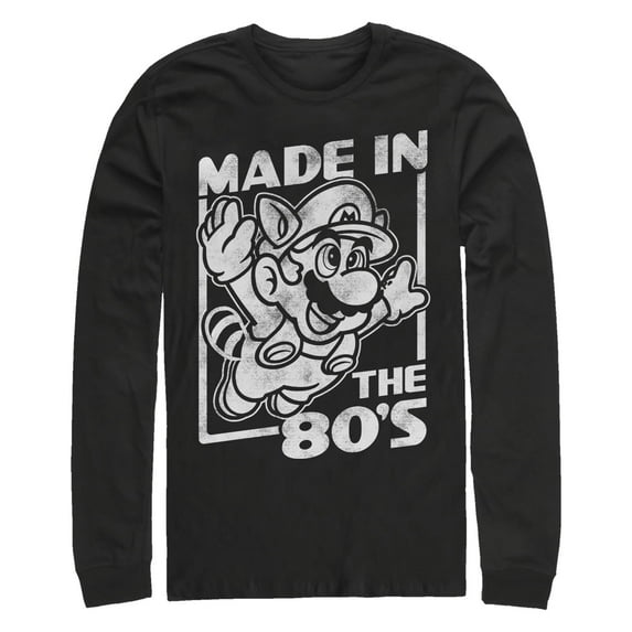 Men's Nintendo Made in the 80s Distressed Long Sleeve Shirt