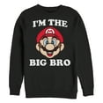 thumbnail image 1 of Men's Nintendo Mario Big Brother  Sweatshirt Black 2X Large, 1 of 3