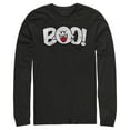 thumbnail image 1 of Men's Nintendo Mario Boo! Bubble Text Long Sleeve Shirt Black Medium, 1 of 4
