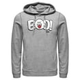 thumbnail image 1 of Men's Nintendo Mario Boo! Bubble Text  Pull Over Hoodie Athletic Heather Medium, 1 of 4
