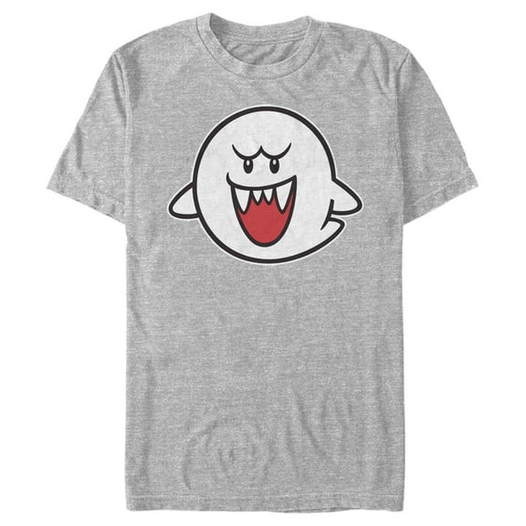Men's Nintendo Mario Boo Ghost  Graphic Tee Athletic Heather 2X Large